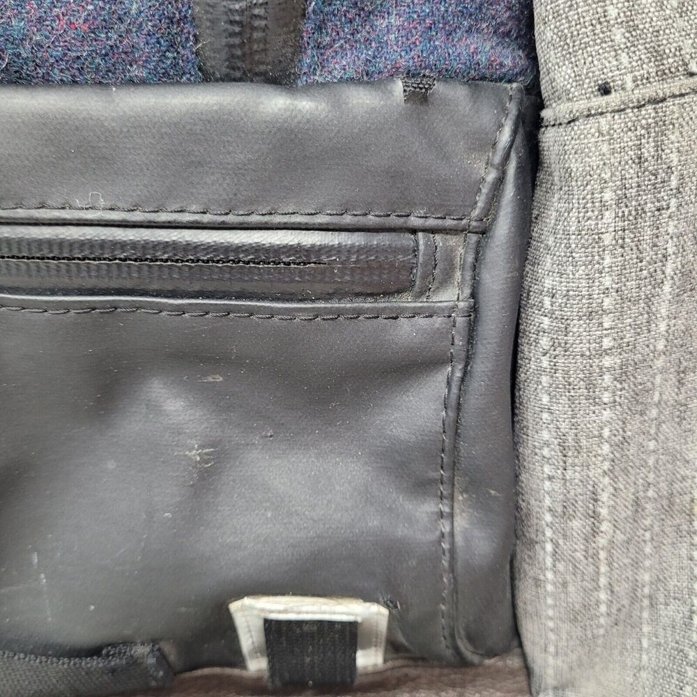 Timbuk2 CUSTOM Alcatraz Blue Gray Brwn Leather Laptop Backpack HANDMADE SAN FRAN - Picture 7 of 16